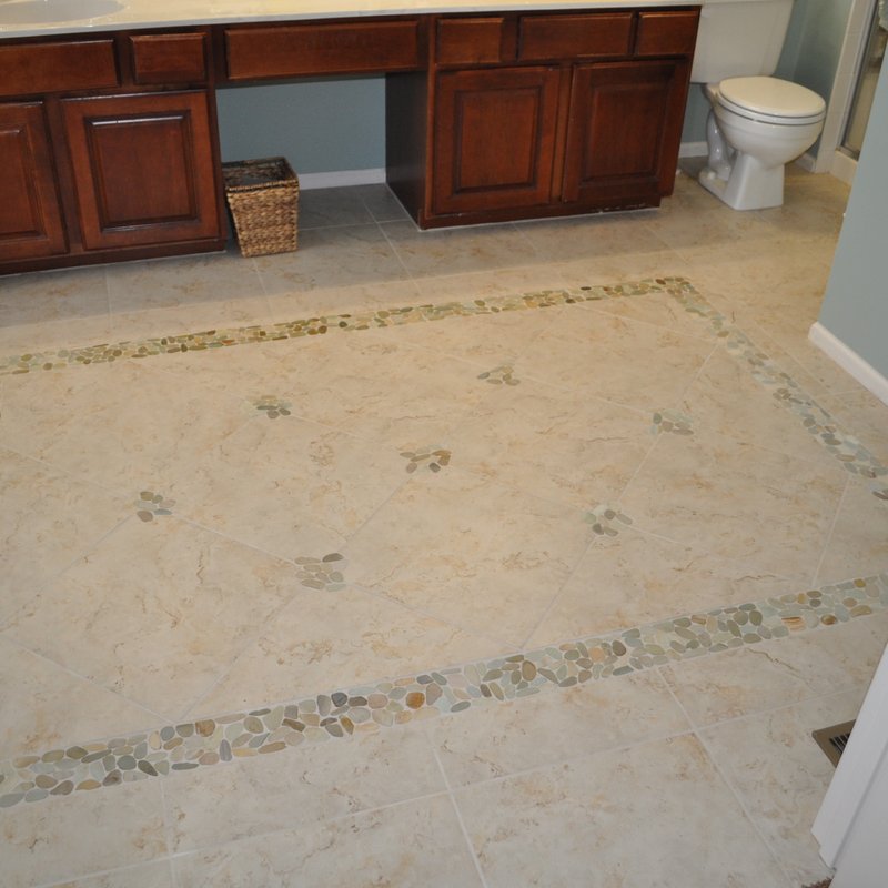 Chesterfield, MO ~ Area Rug in Master Bathroom floor